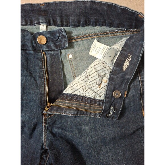 seven7 jeans Womens Sz 14 Blue Denim Classy Casual High Rise Tummless Slim Boot - Picture 7 of 11